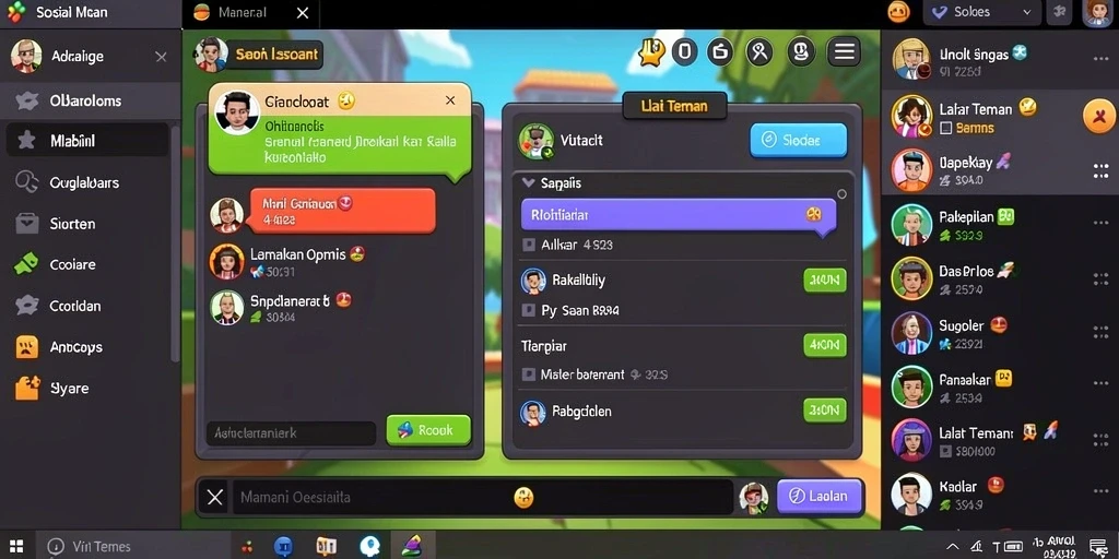 Screenshot menunjukkan karakter utama dalam petualangan epik.