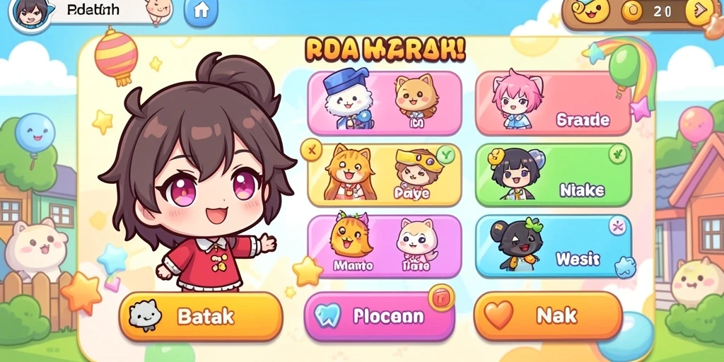 Tampilan antarmuka permainan yang menarik.
