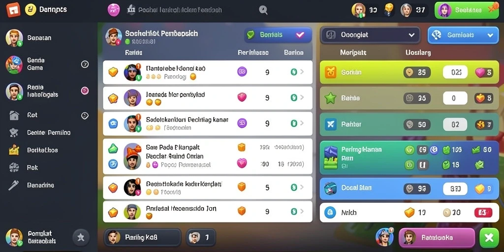 Tampilan awal permainan yang menarik dan penuh warna.