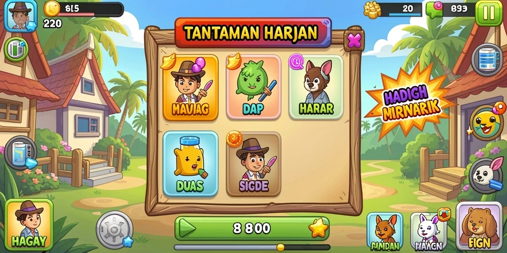 Tampilan awal game yang menawan.